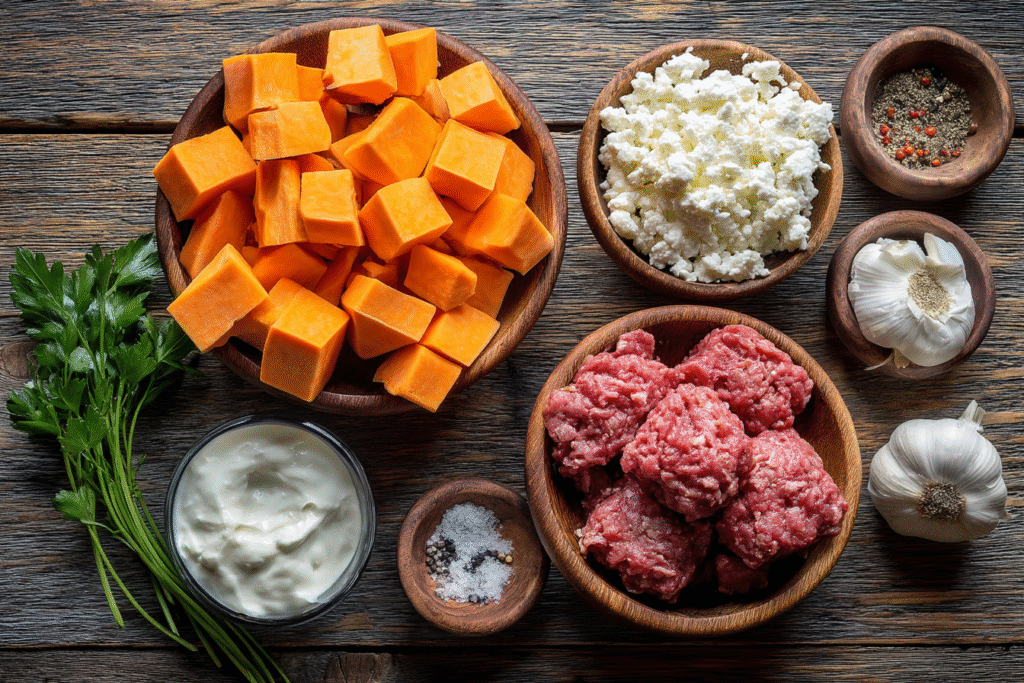 Beef Sweet Potato Cottage Cheese Bowl: Quick, Healthy & Protein-Packed 5 ingredients for beef sweet potato cottage cheese bowl