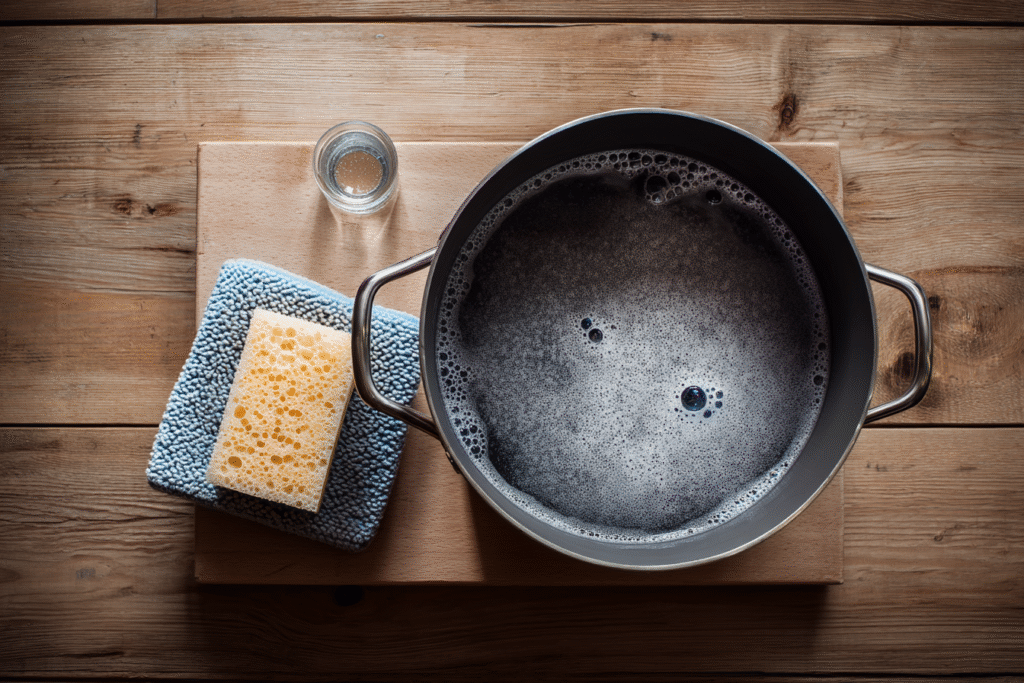 Casserole Pot for Hob and Oven: The Best One-Pot Cooking Tool 2 cleaning a casserole pot after use