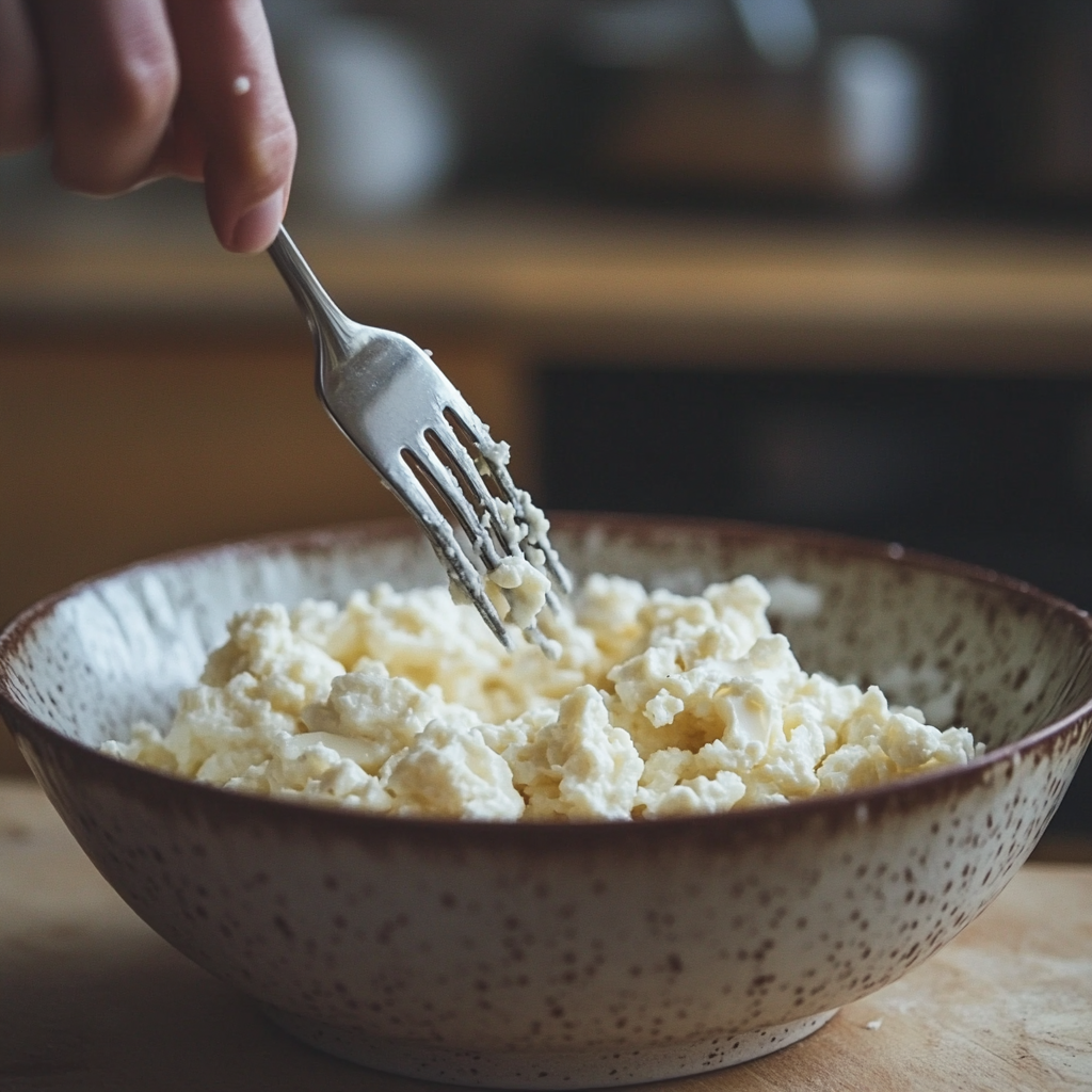 Cottage Cheese Egg Salad – High-Protein, Creamy & Mayo-Free 5 Mixing egg salad with cottage cheese
