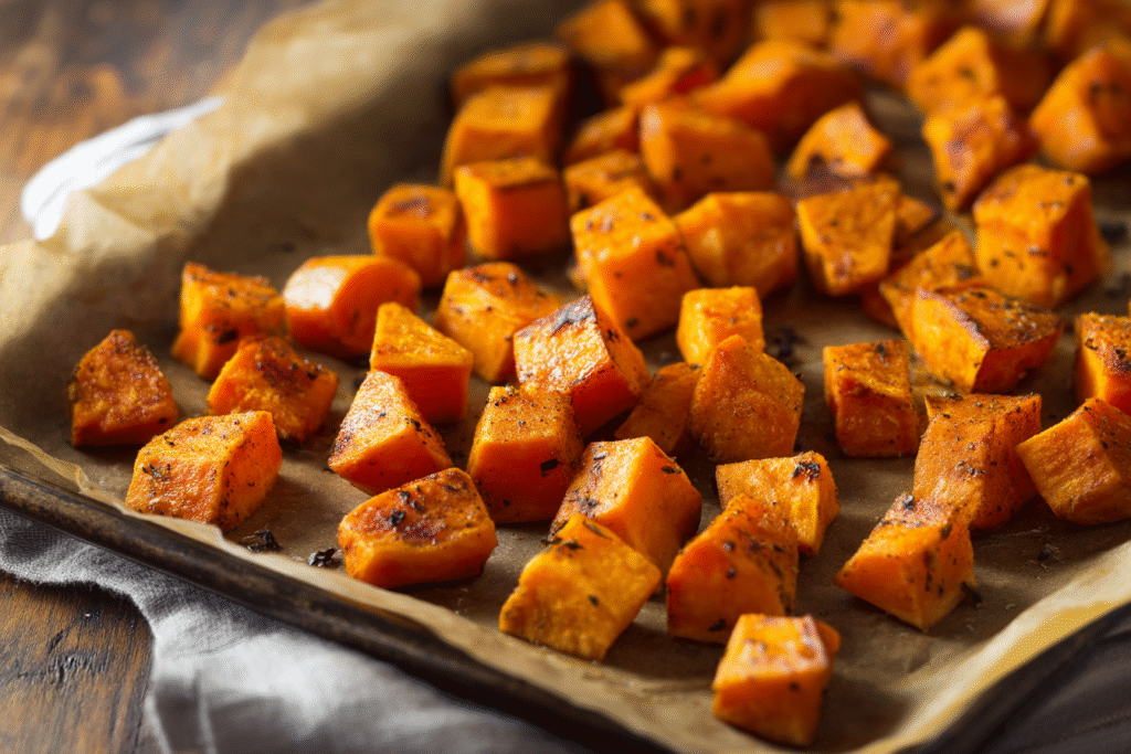 Beef Sweet Potato Cottage Cheese Bowl: Quick, Healthy & Protein-Packed 6 roasted sweet potatoes for cottage cheese bowl